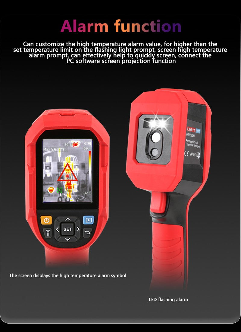 UTi260B Heavy Duty Thermal Camera -20C to 550C Image Capture 7 Palettes PC IP65
