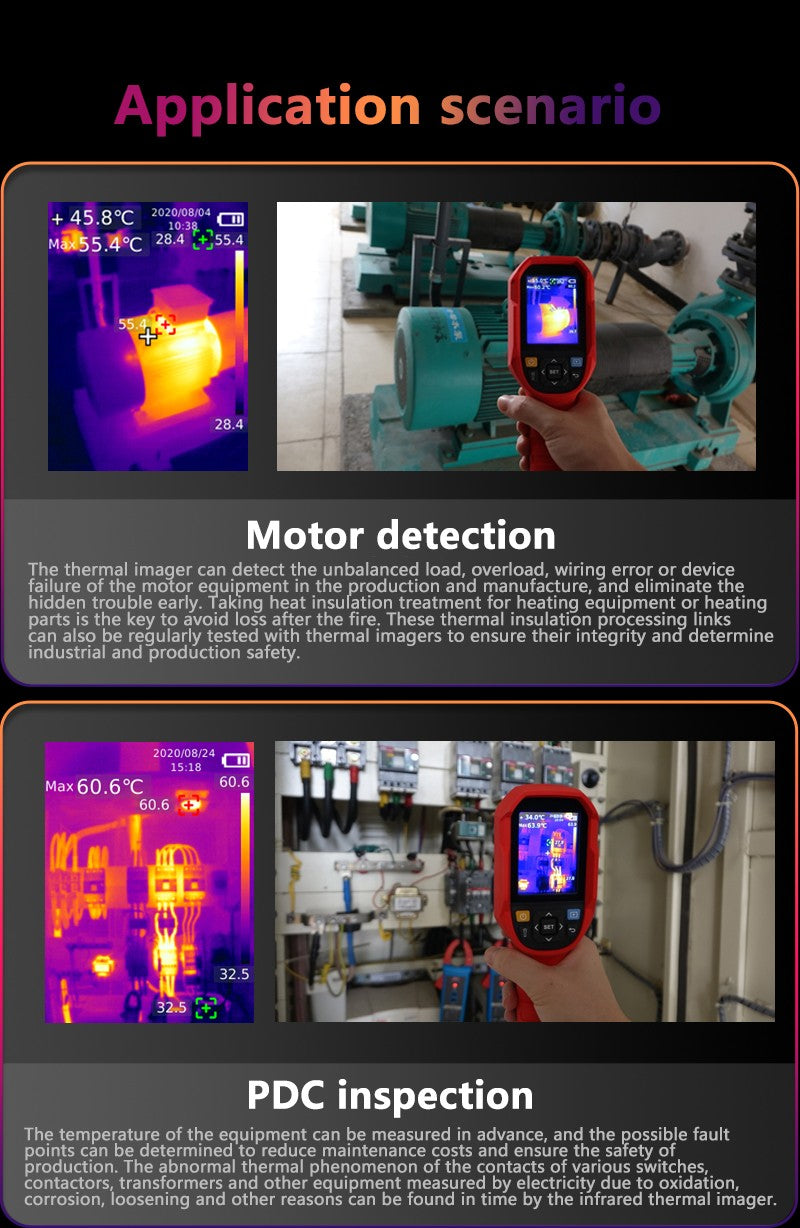 UTi260B Heavy Duty Thermal Camera -20C to 550C Image Capture 7 Palettes PC IP65