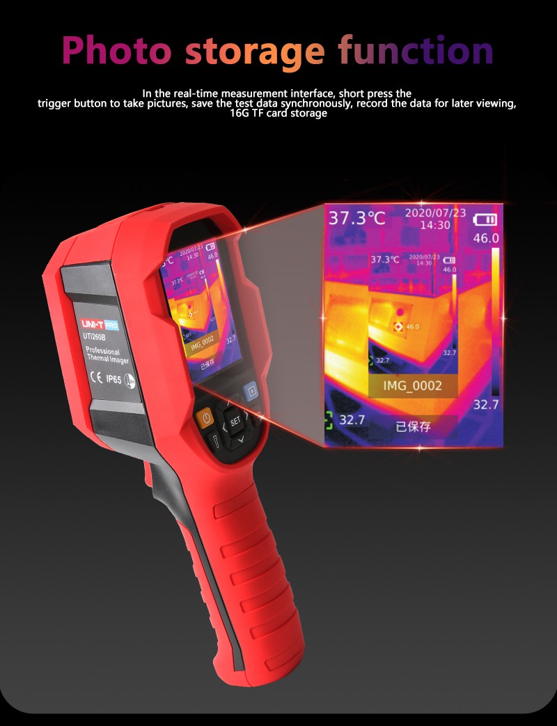 UTi260B Heavy Duty Thermal Camera -20C to 550C Image Capture 7 Palettes PC IP65