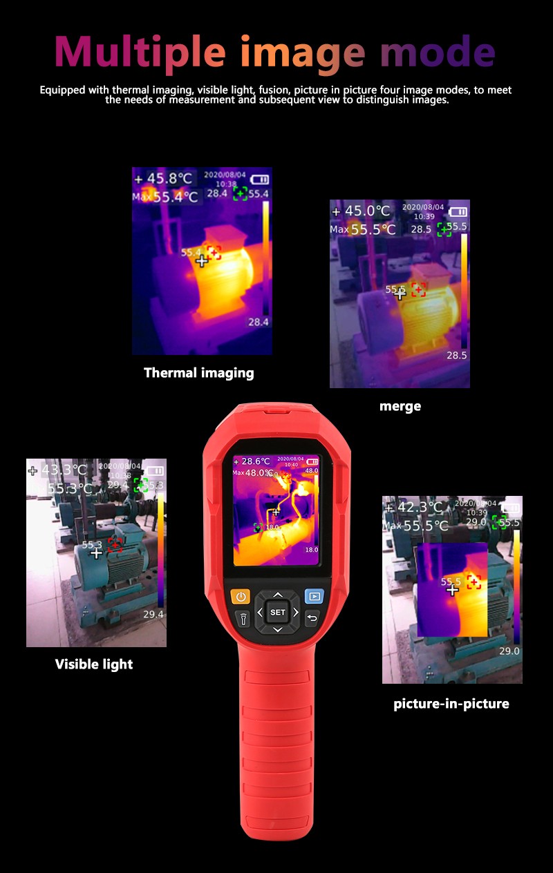 UTi260B Heavy Duty Thermal Camera -20C to 550C Image Capture 7 Palettes PC IP65