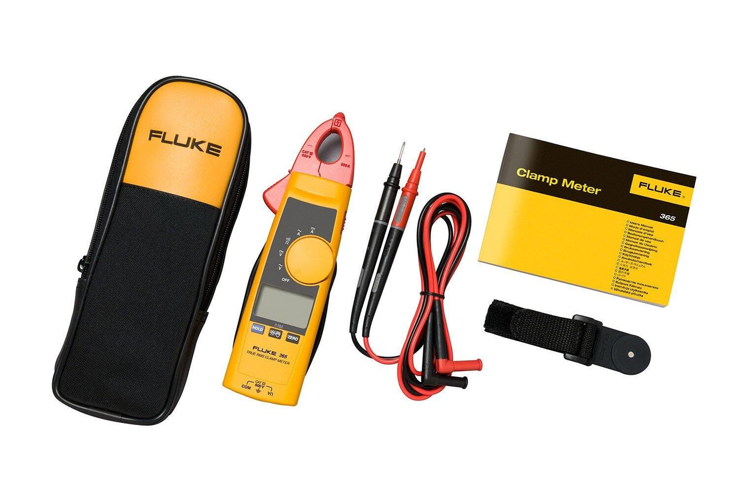 Fluke 365 clamp meter kit with leads and case