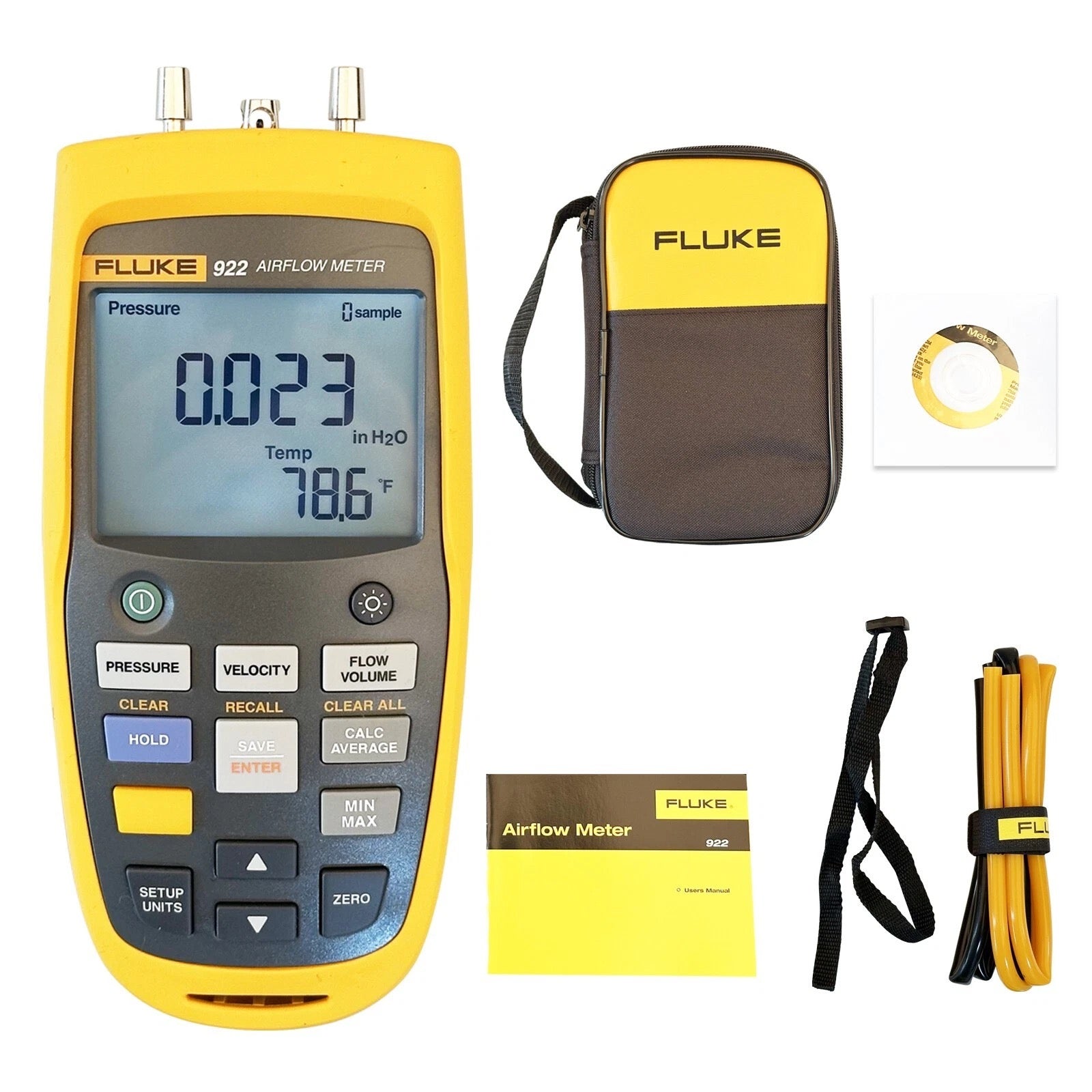 Fluke 922 airflow meter kit contents