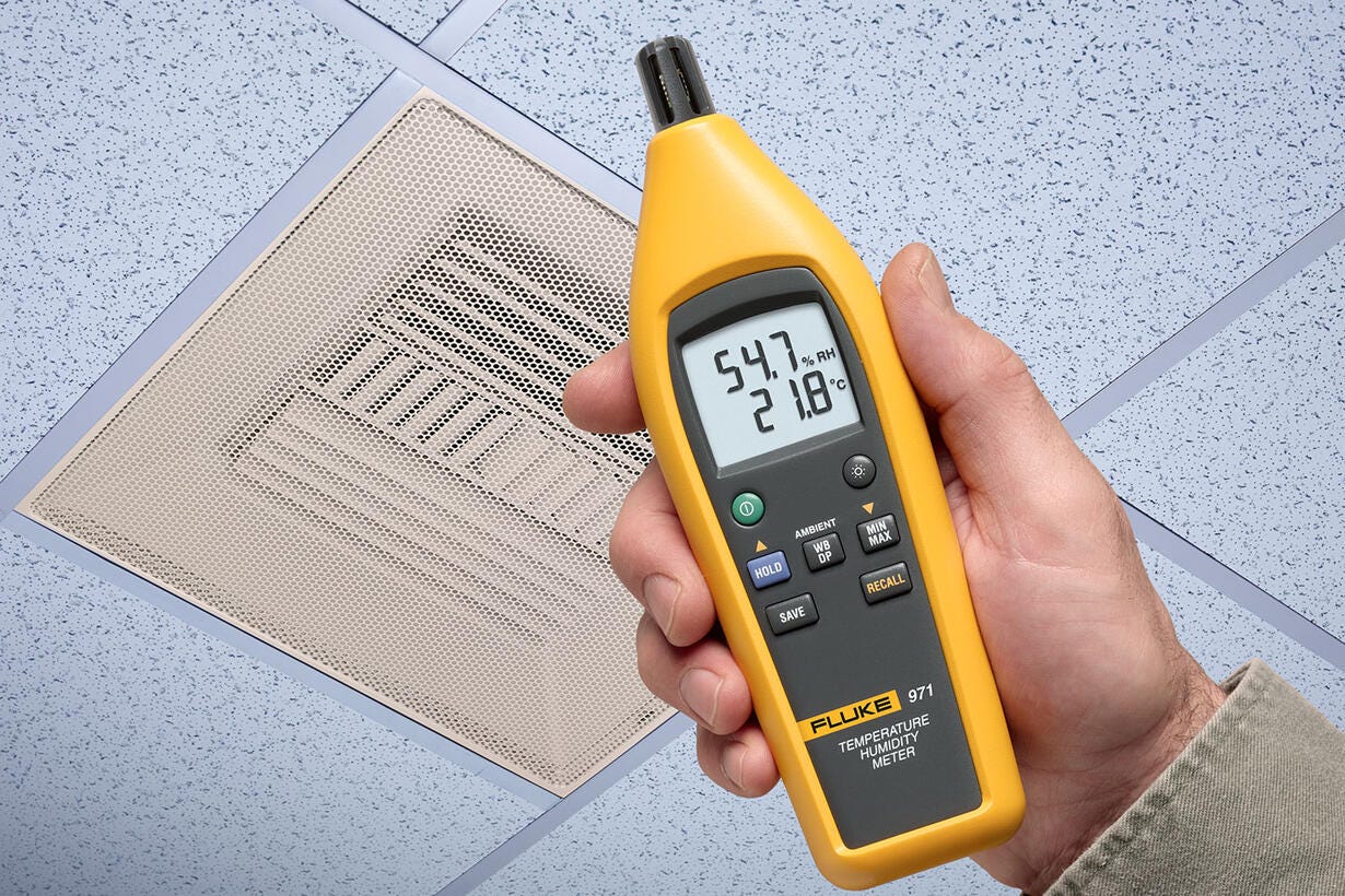 Fluke 971 temperature humidity meter HVAC use