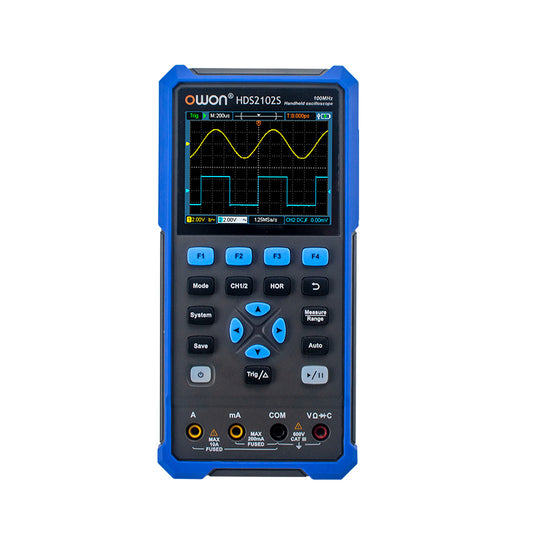 OWON HDS2102S handheld oscilloscope front view